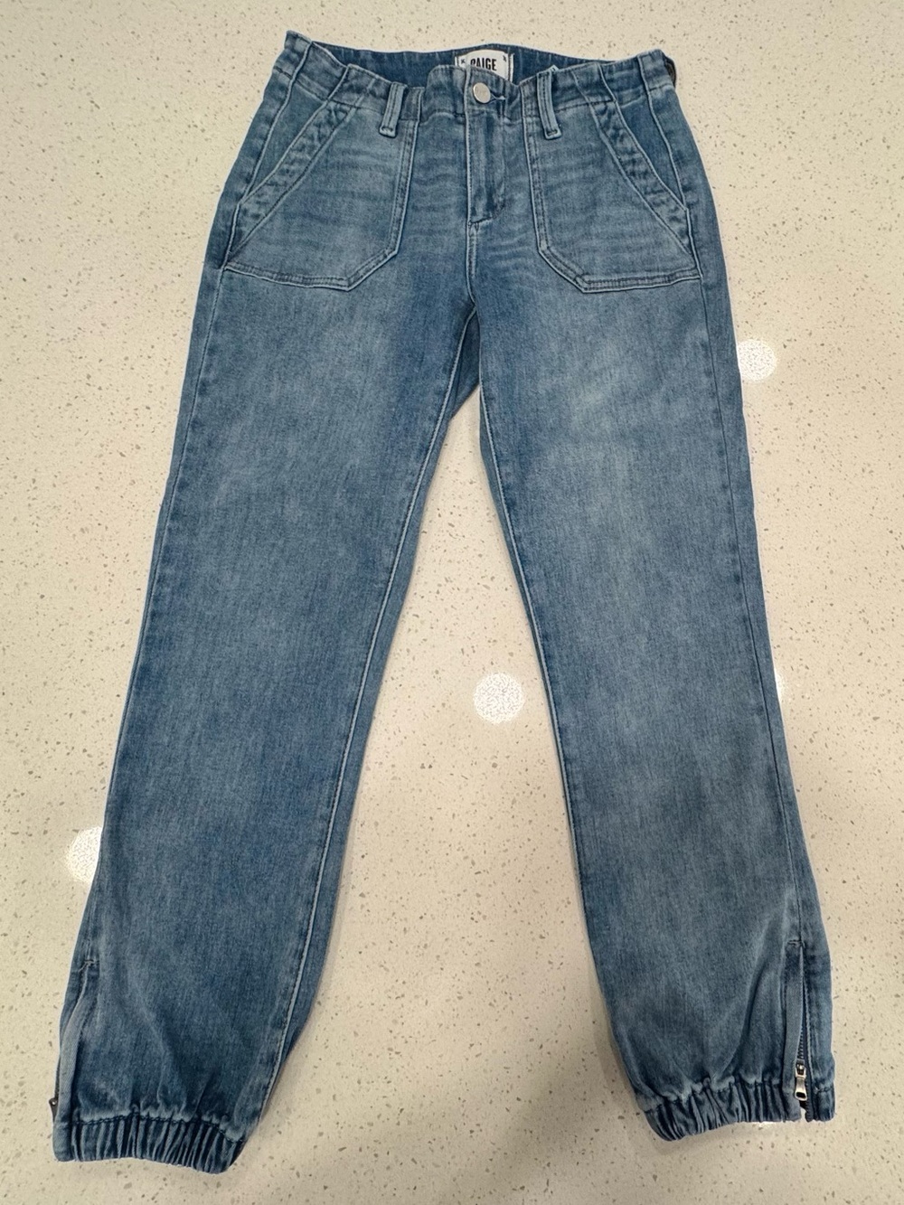 PAIGE Mayslie Denim Jogger‎ Jeans Zip Ankle Utility Pockets [size 26]
